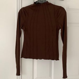 Long sleeve stitching detail top